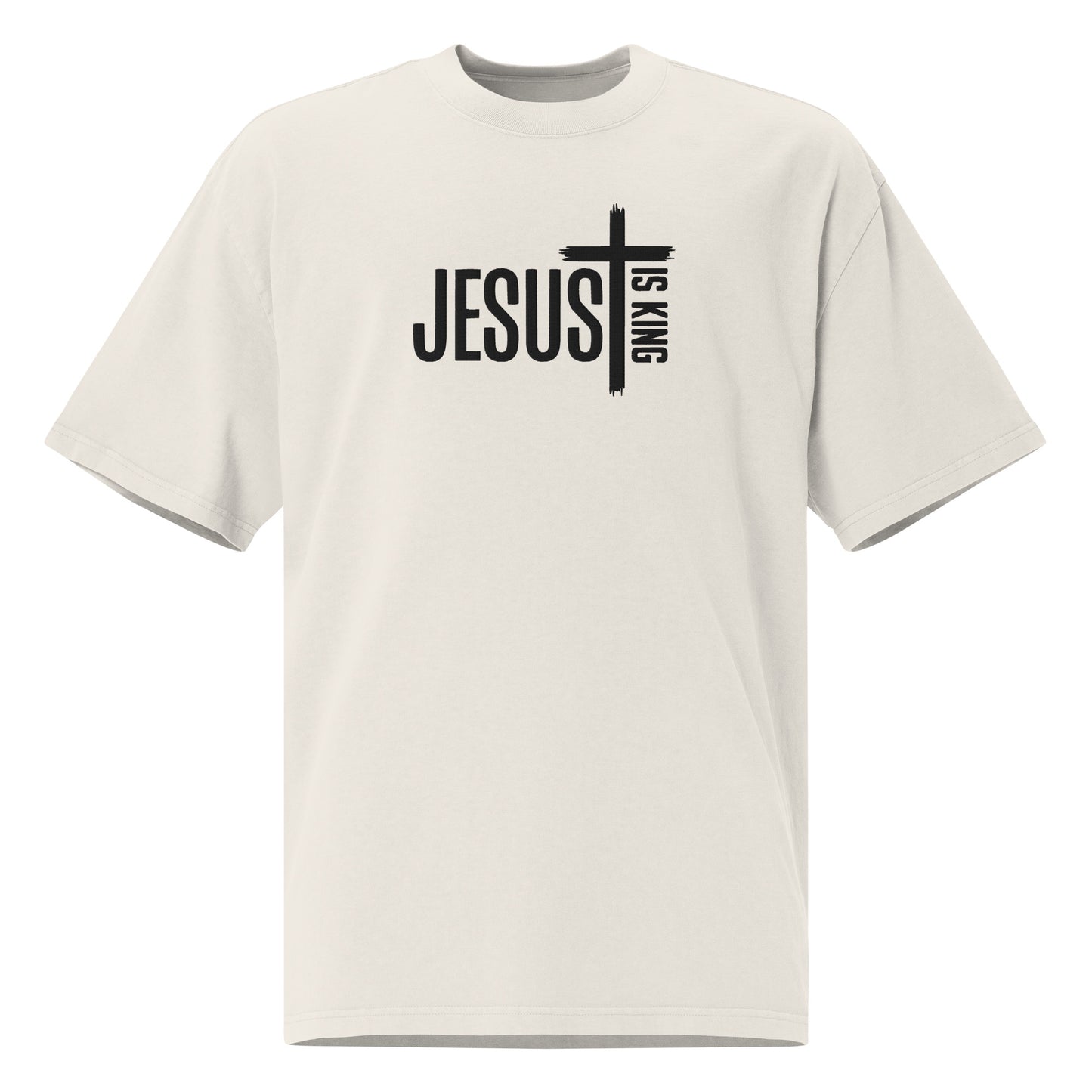 Jesus is King Embroidered Oversized Tee