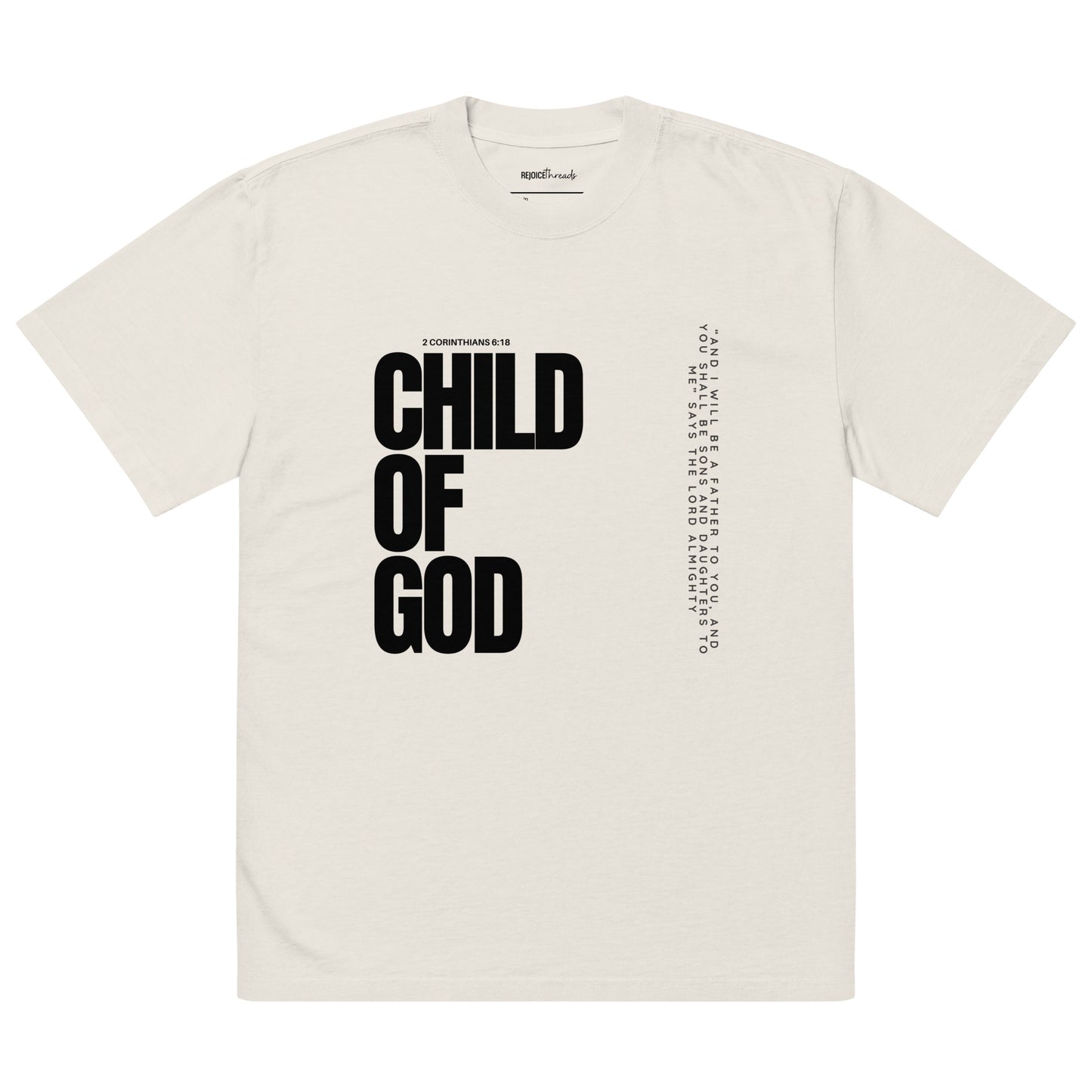 Child of God Oversized Tee (black text)