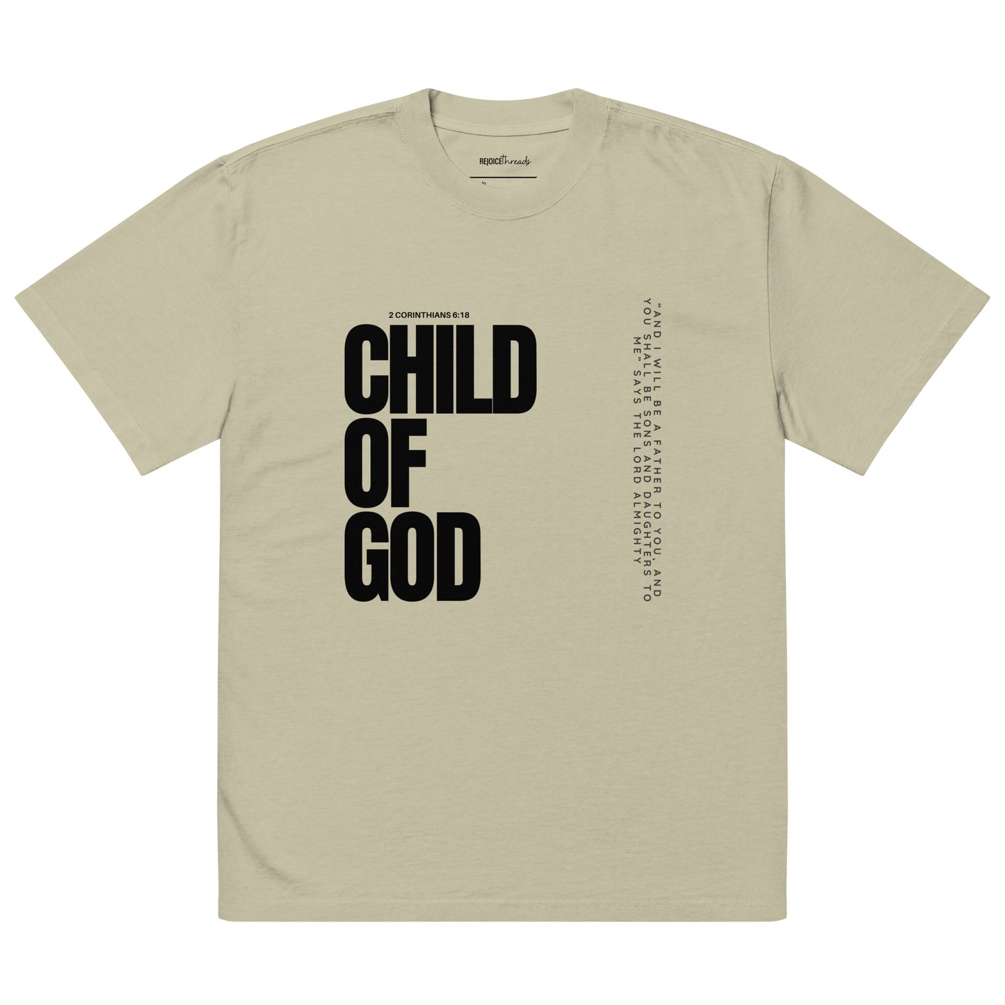 Child of God Oversized Tee (black text)