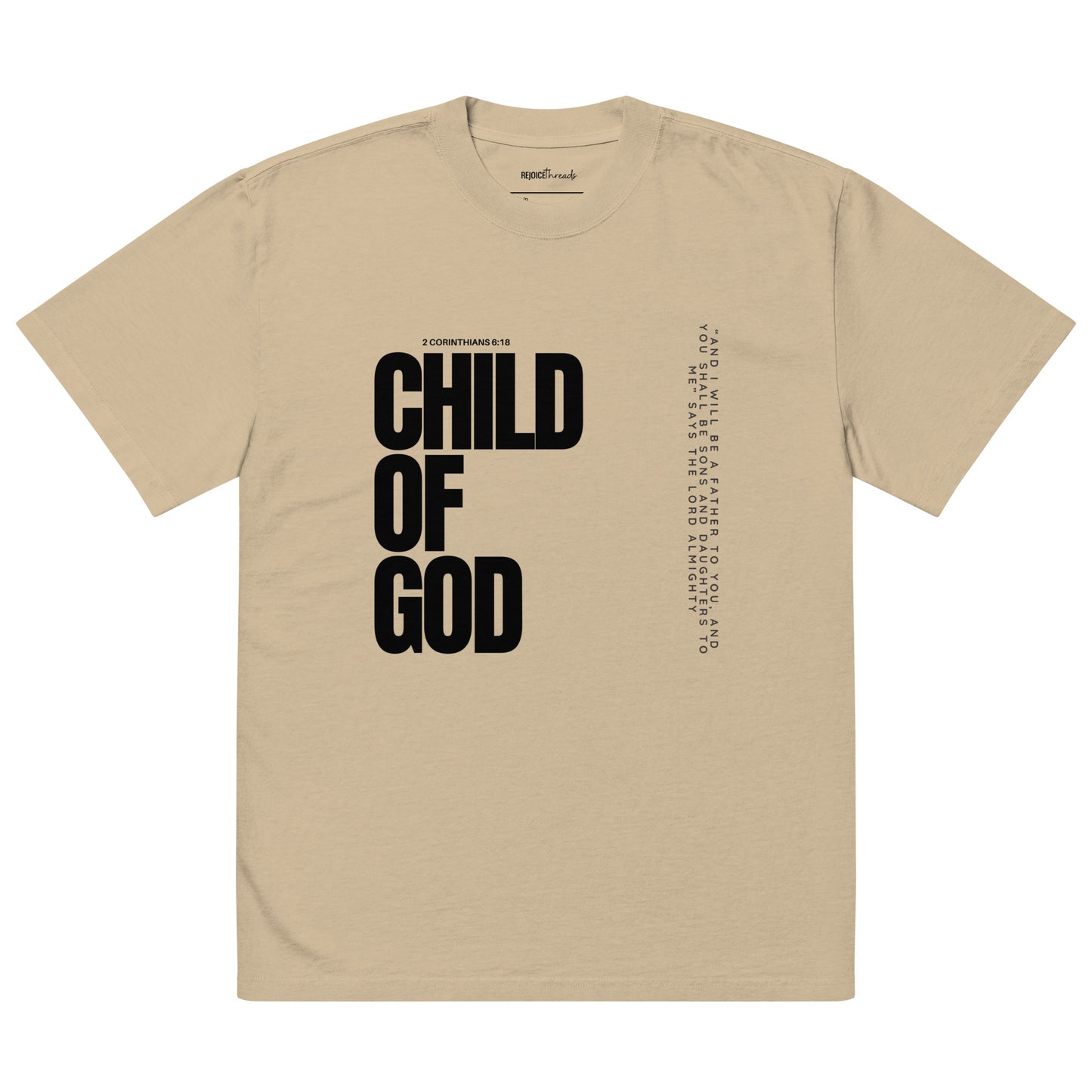 Child of God Oversized Tee (black text)