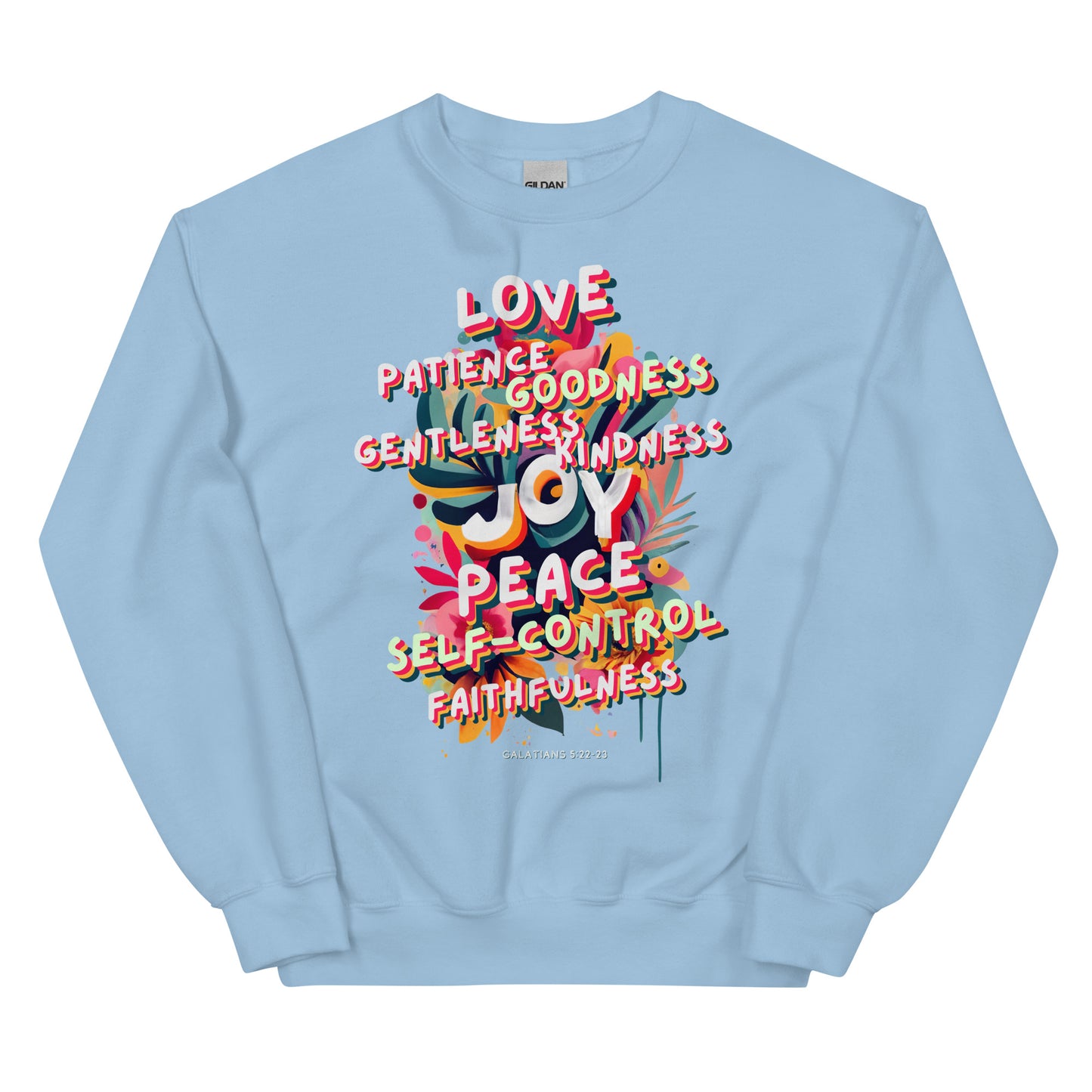 Fruit of the Spirit Crewneck (white text)