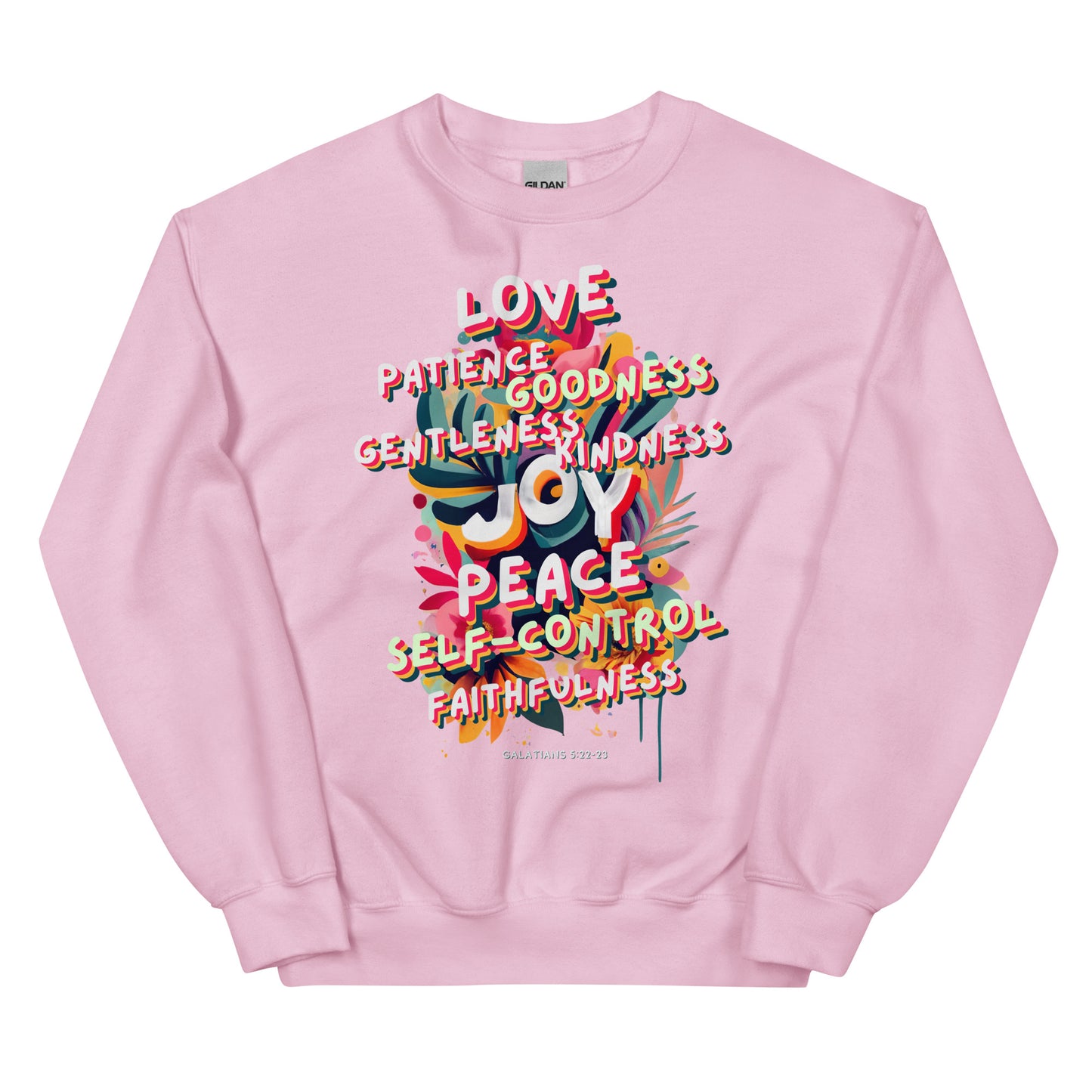 Fruit of the Spirit Crewneck (white text)