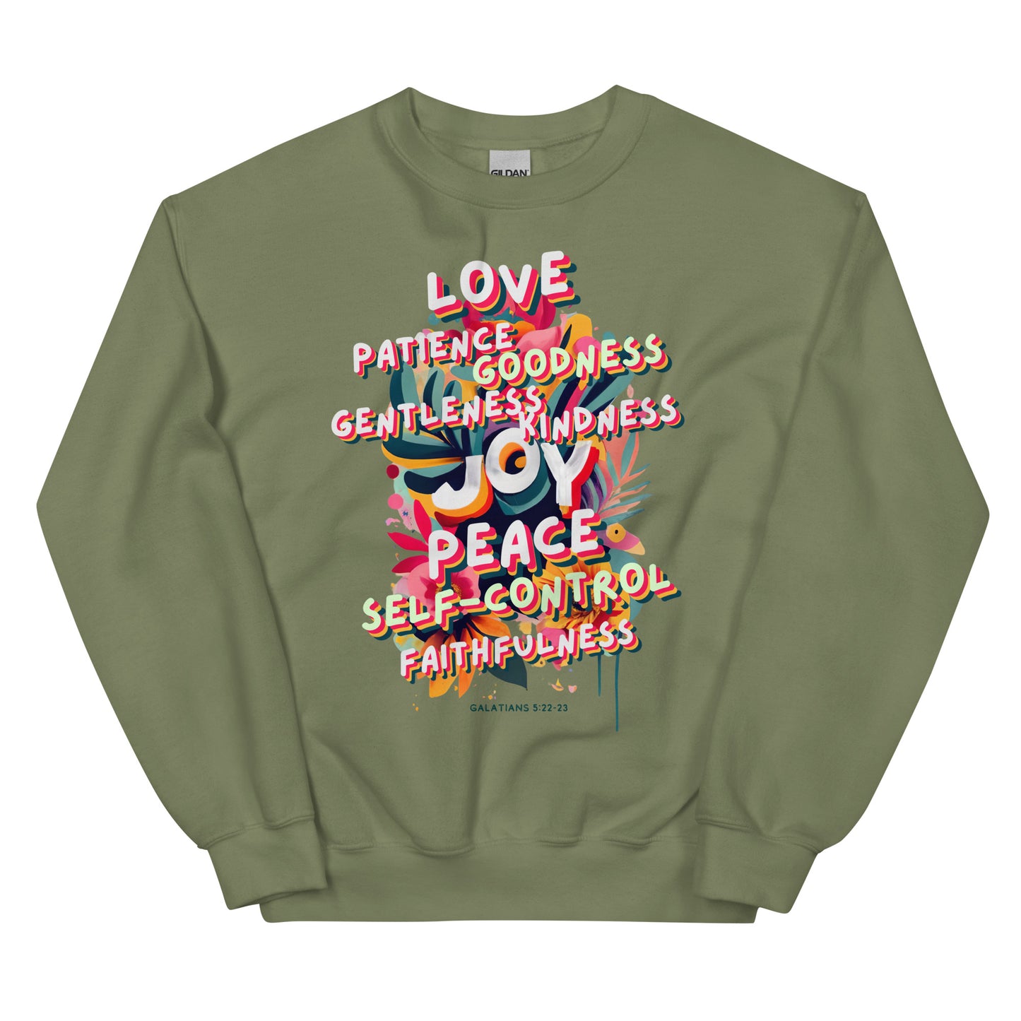 Fruit of the Spirit Crewneck (black text)