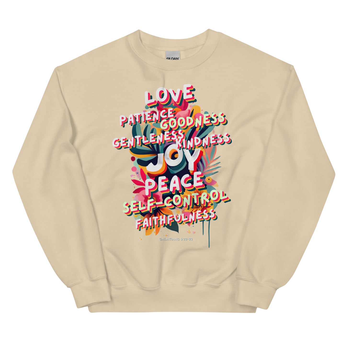 Fruit of the Spirit Crewneck (white text)