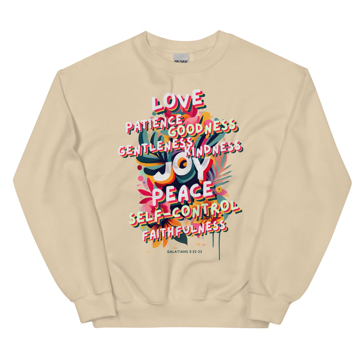 Fruit of the Spirit Crewneck (black text)