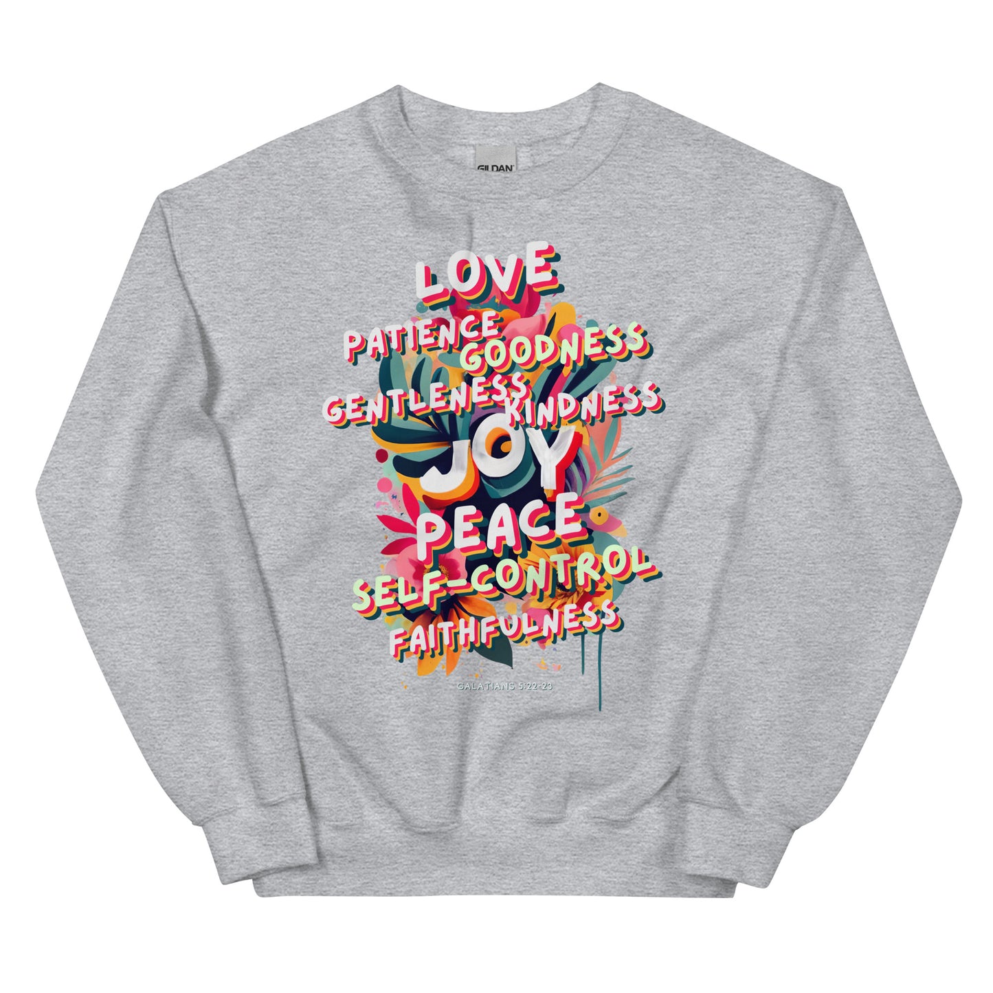 Fruit of the Spirit Crewneck (white text)