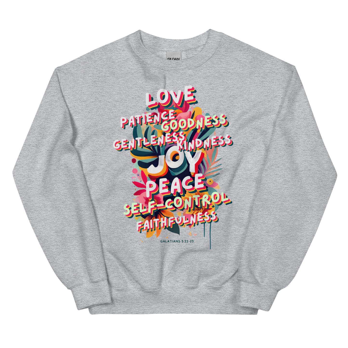 Fruit of the Spirit Crewneck (black text)