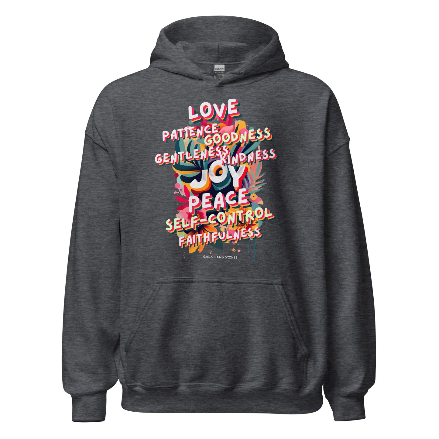 Fruit of the Spirit Hoodie (white text)