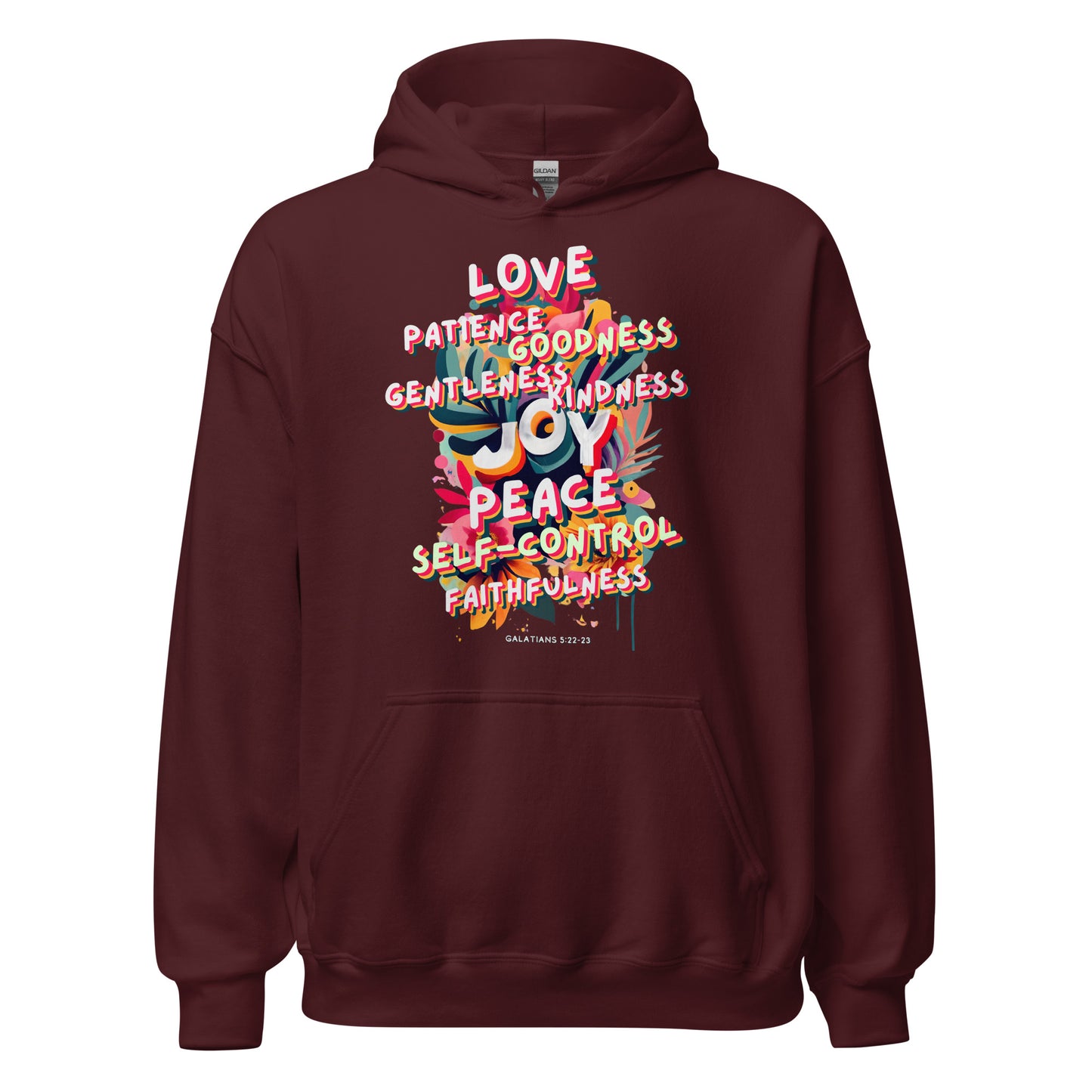 Fruit of the Spirit Hoodie (white text)