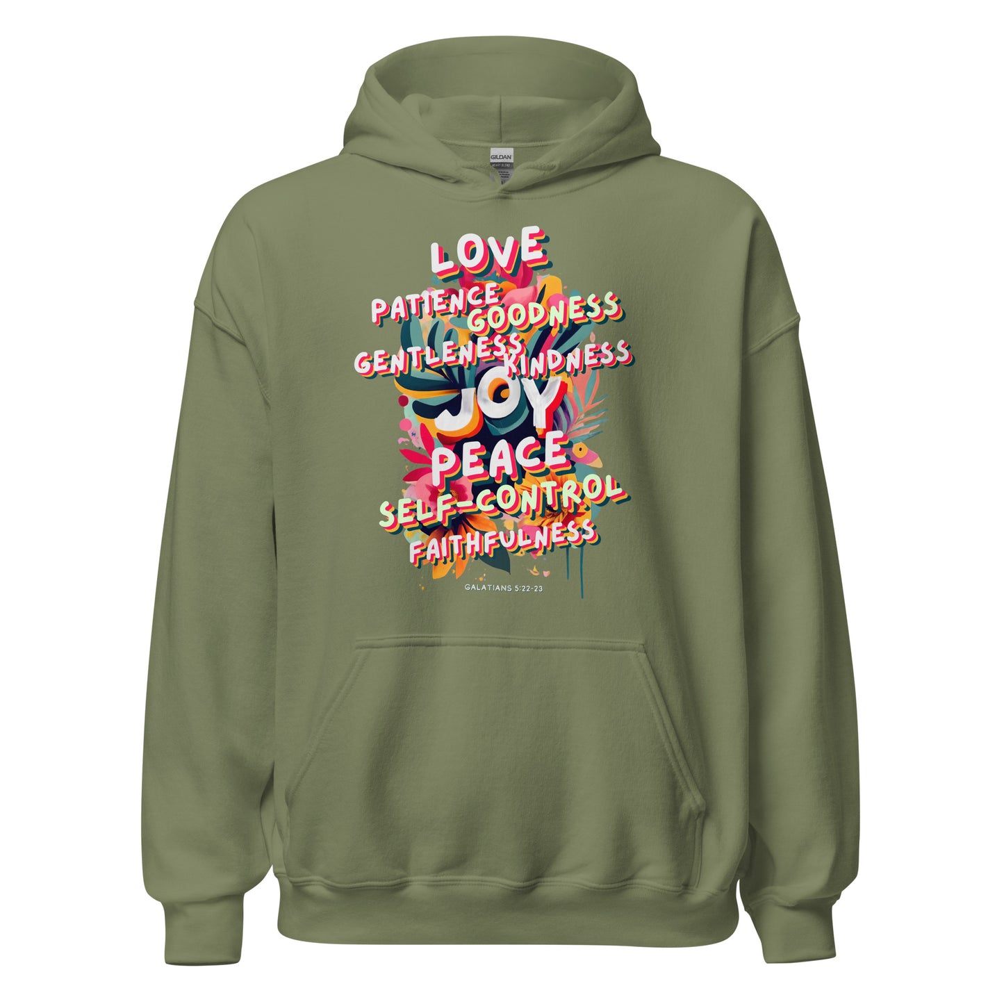 Fruit of the Spirit Hoodie (white text)