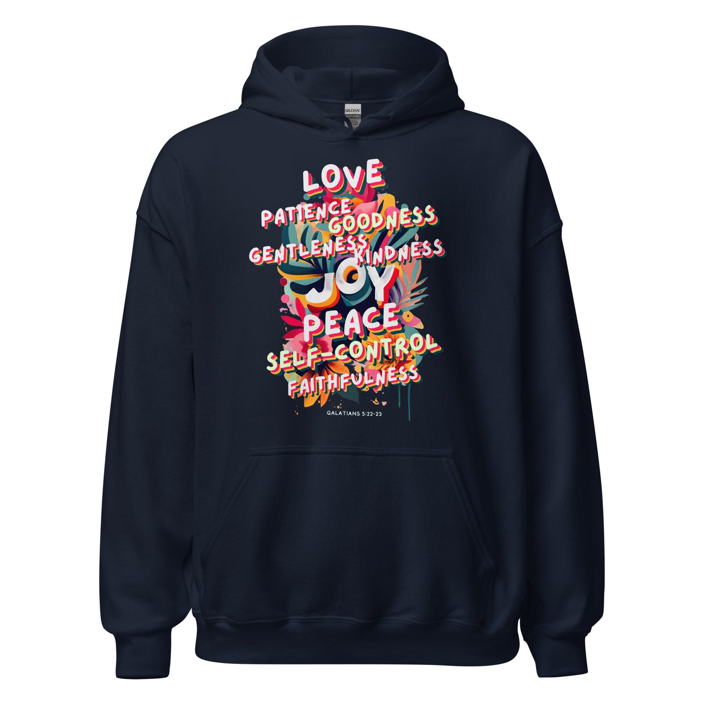 Fruit of the Spirit Hoodie (white text)