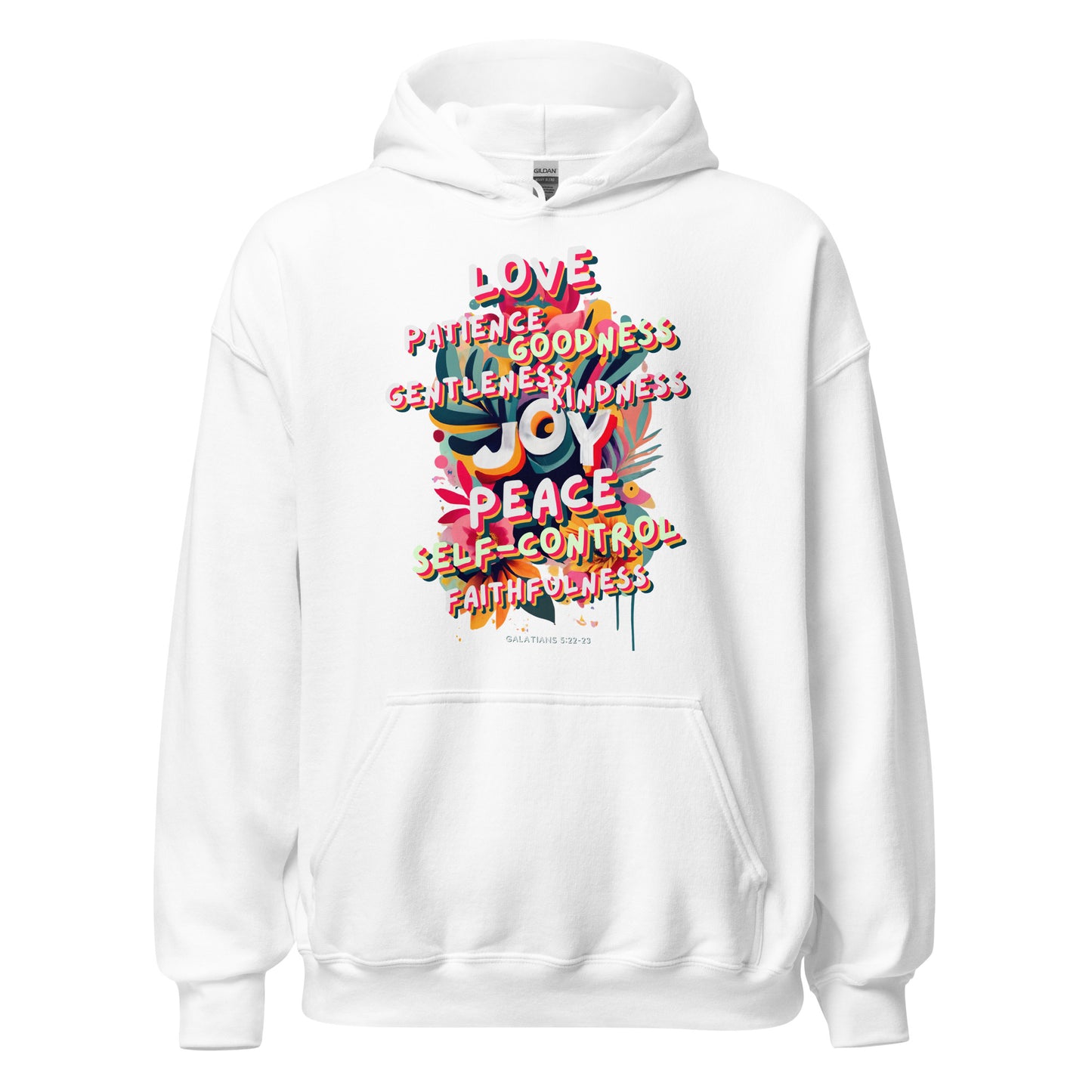 Fruit of the Spirit Hoodie (white text)